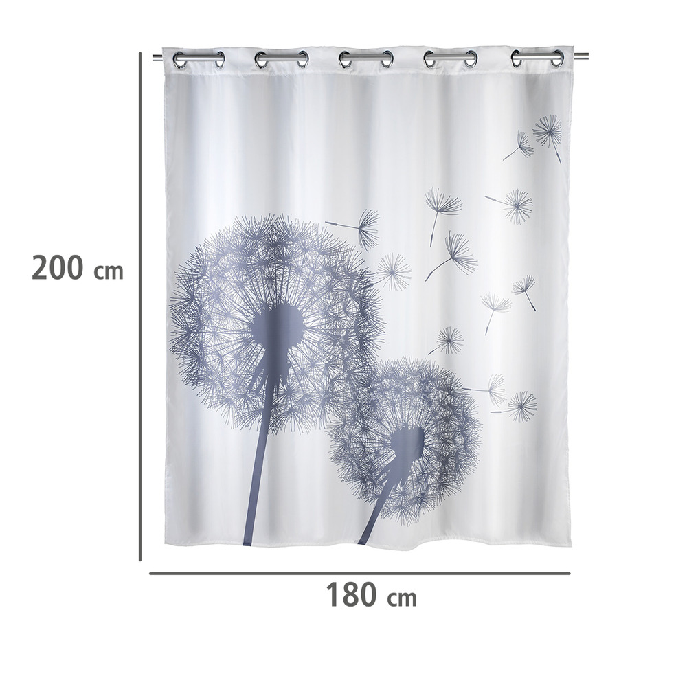 Rideau de douche anti-moisissure Flex Astera  lavable, 180 x 200 cm