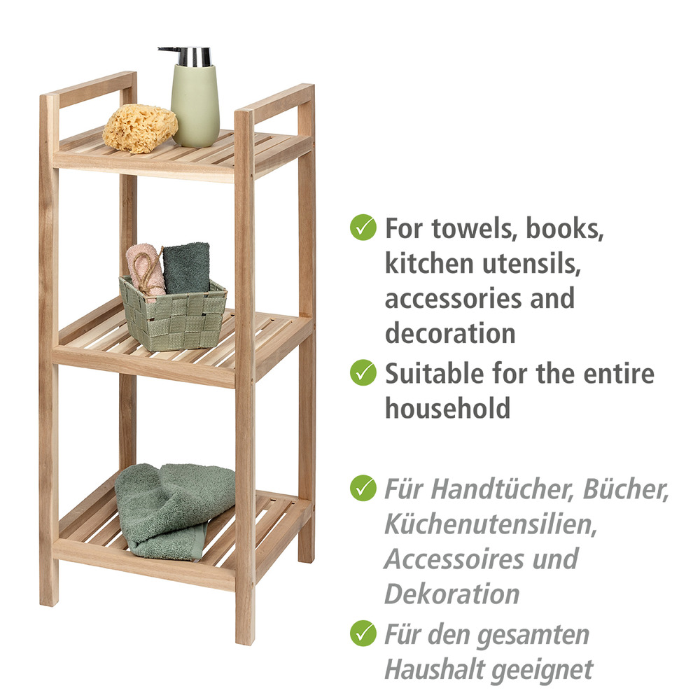 Etagère à poser 3 niveaux, bois FSC, Acina, 35x80x35 cm  Etagere 3 niveauxbois d'acacia