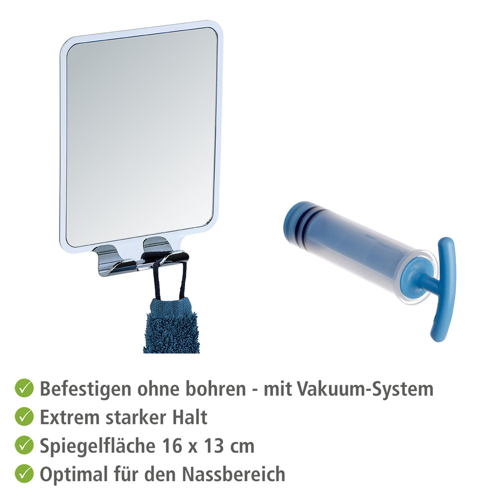 Vacuum-Loc® miroir anti-buée Quadro  fixer sans percer