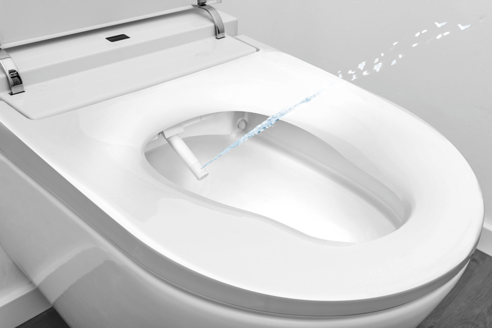 Abattant WC  Smart Toilet avec fonctions de nettoyage en céramique sans rebord 