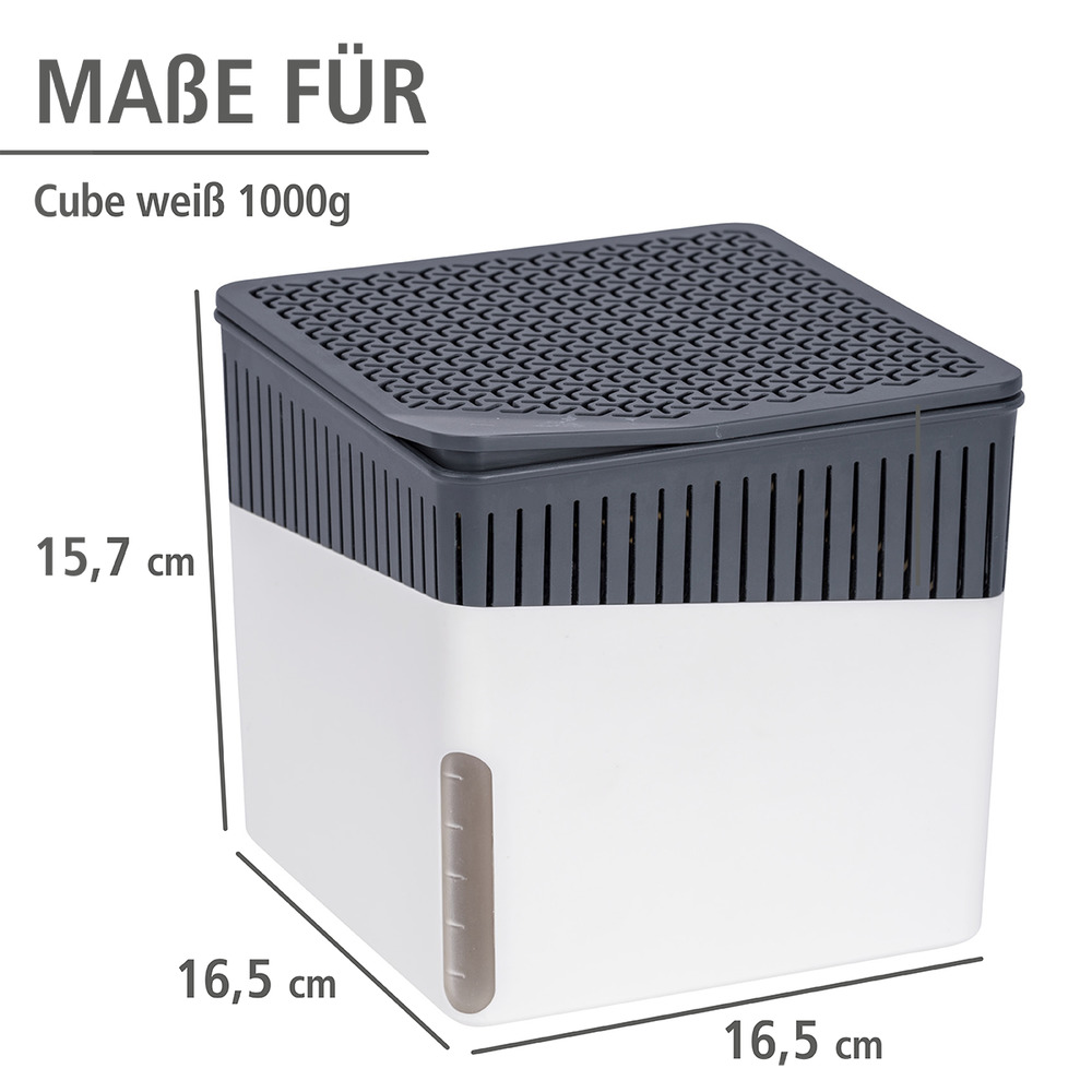 Déshumidificateur d'intérieur Cube 1000 g blanc  Déshumidificateur d'air