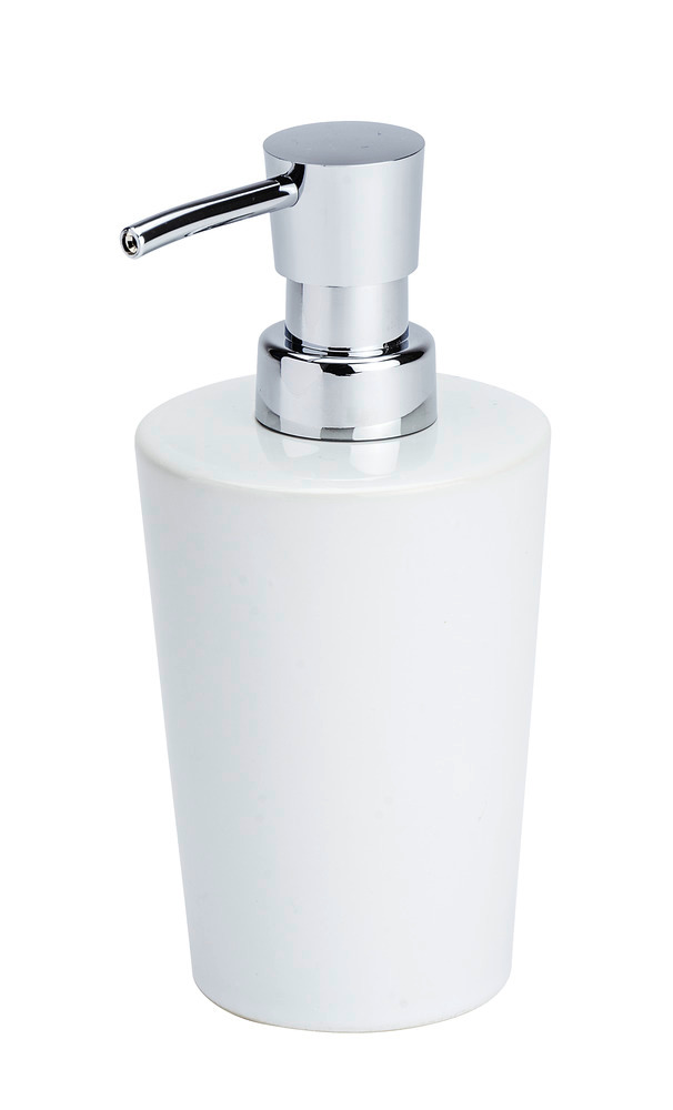 Distributeur de savon Coni blanc  rechargeable, jusqu'à 300 ml