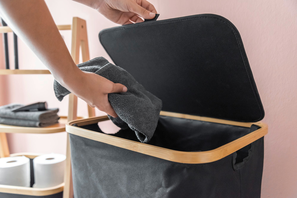 Panier à linge Uno Ecori  bambou certifié FSC®, polyester recyclé