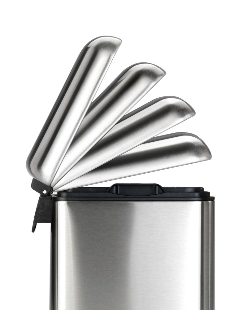 Poubelle à pédale Studio acier inox Easy-Close  6 l, abaissement automatique