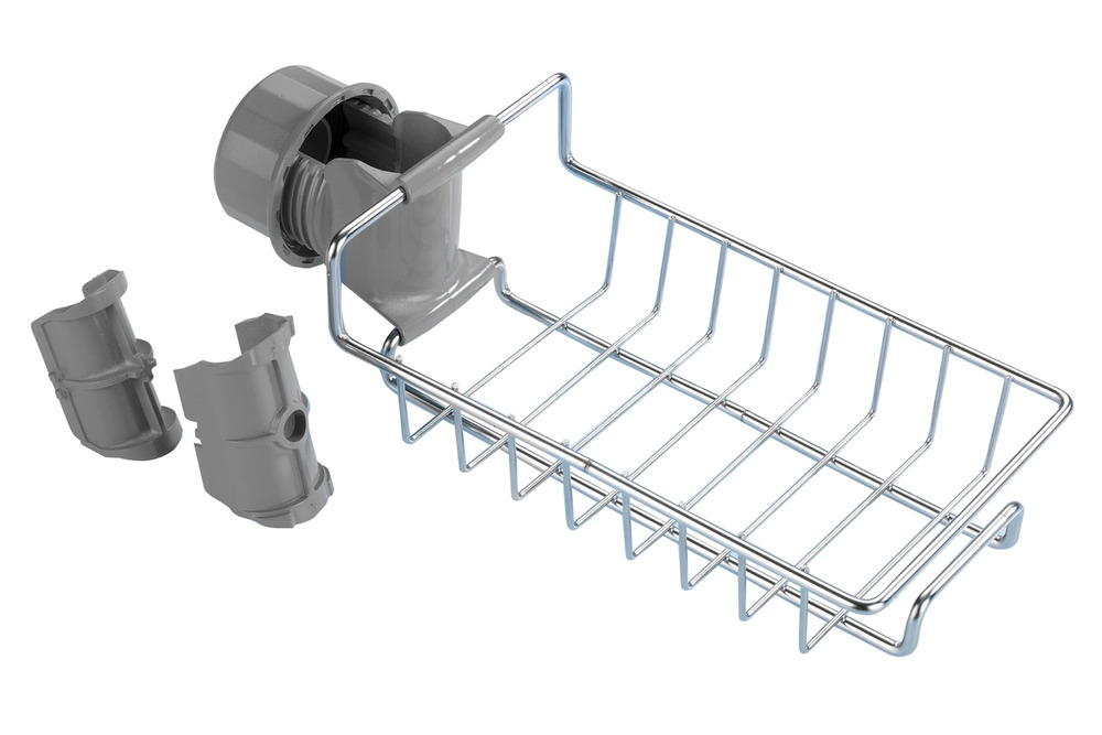 Etagère de douche en acier inoxydable  étagère de douche, facile à monter sur la barre de douche