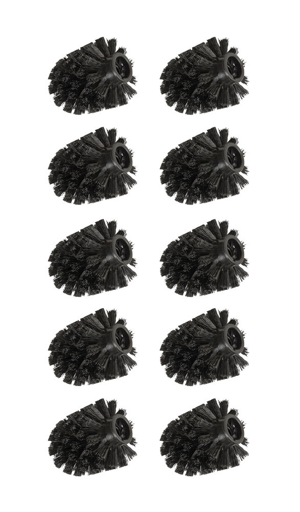 Lot de 10 têtes de rechange pour brosse WC ø8 cm, brosse WC noir  lot de 10