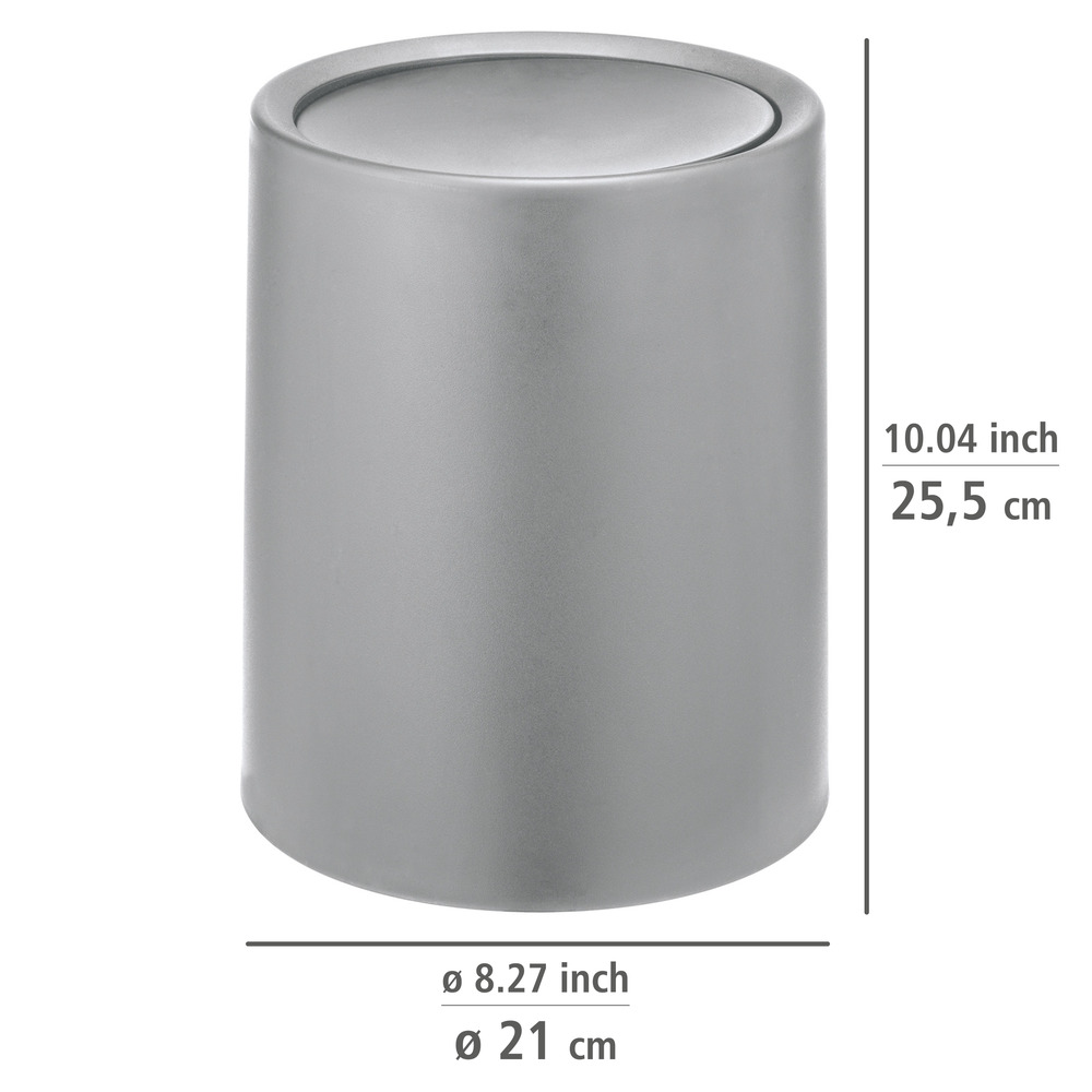 Poubelle Atri 6 l Gris  Capacité : 6 litres