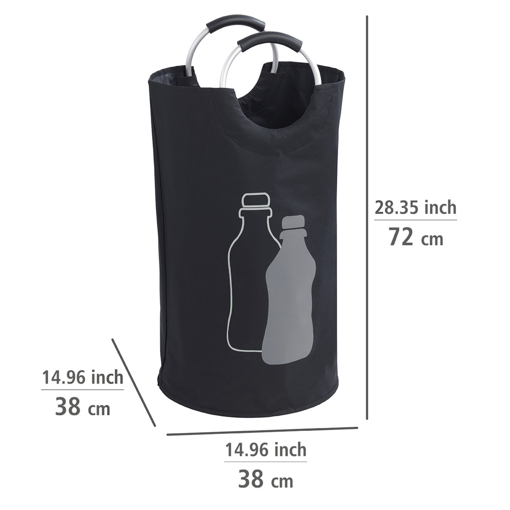 Collecteur de bouteilles Jumbo Noir  Sac multifonction, 69 l