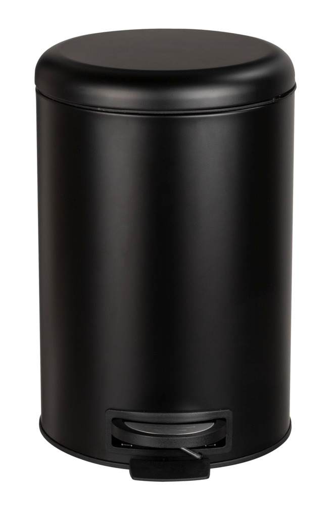 Poubelle à pédale Leman, fermeture douce système "easy close", poubelle 20L, Acier Inox noir  avec insert amovible