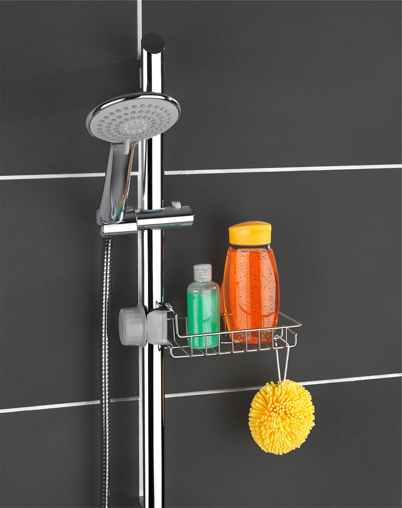 Etagère de douche en acier inoxydable  étagère de douche, facile à monter sur la barre de douche