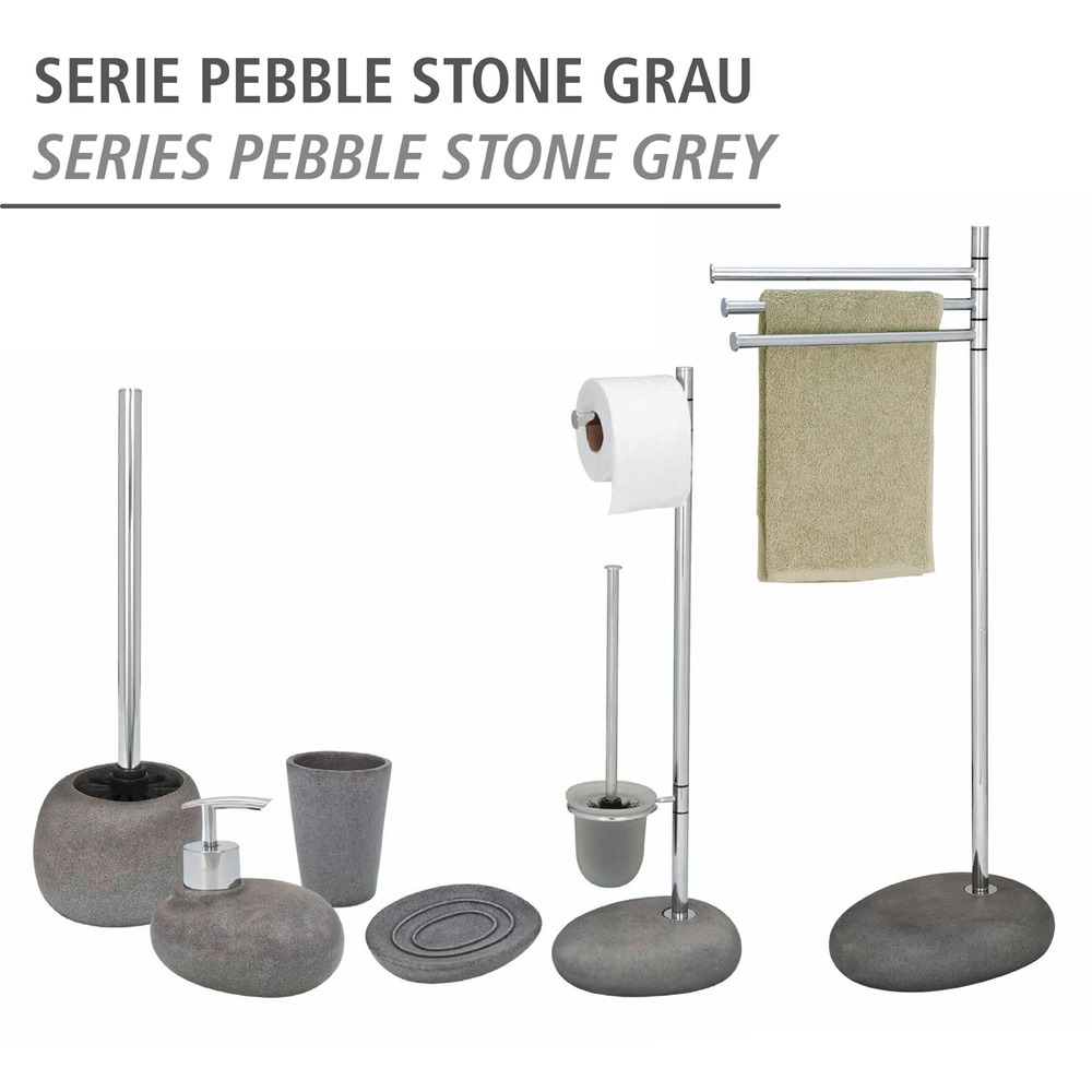 Porte-serviettes Pebble Stone gris  Porte-vêtements, 3 bras