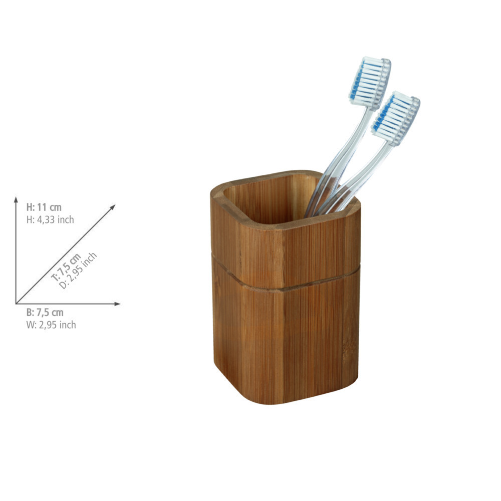 Porte-brosse à dents Serro  en bambou solide