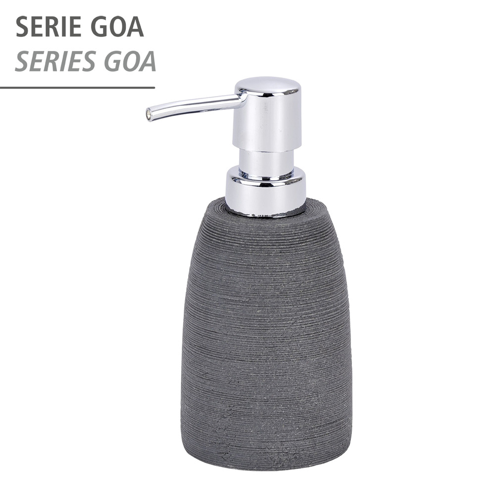 Distributeur de savon Goa gris  polyrésine, 210ml