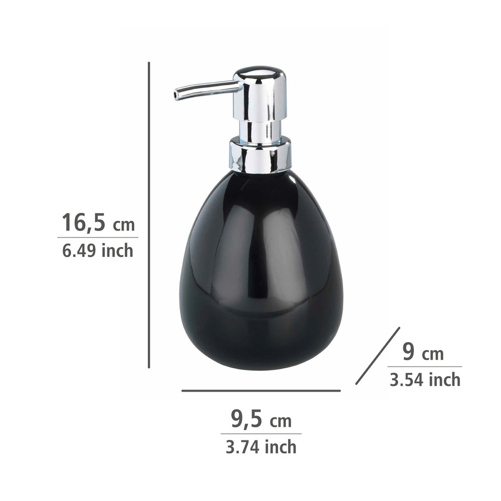 Distributeur de savon Polaris noir  390 ml