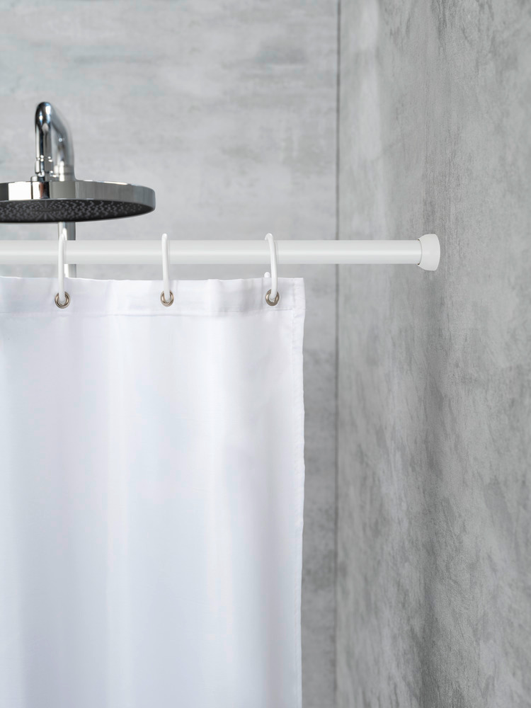 Barre de douche télescopique blanche  aluminium, Ø 2 cm