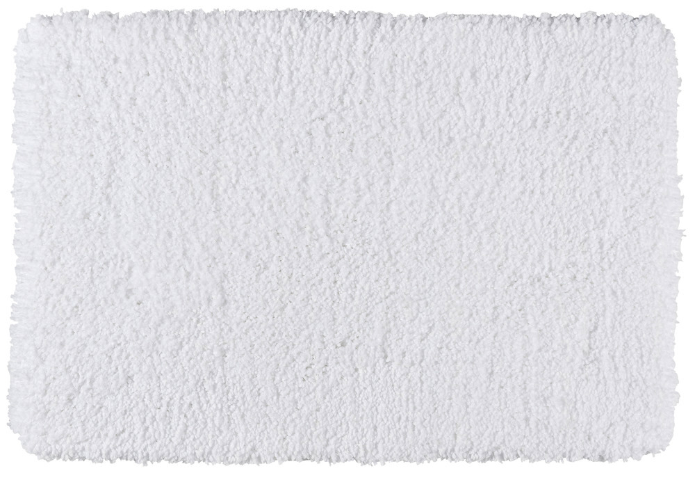 Tapis de bain blanc Belize, tapis de bain 60x90 cm  microfibre