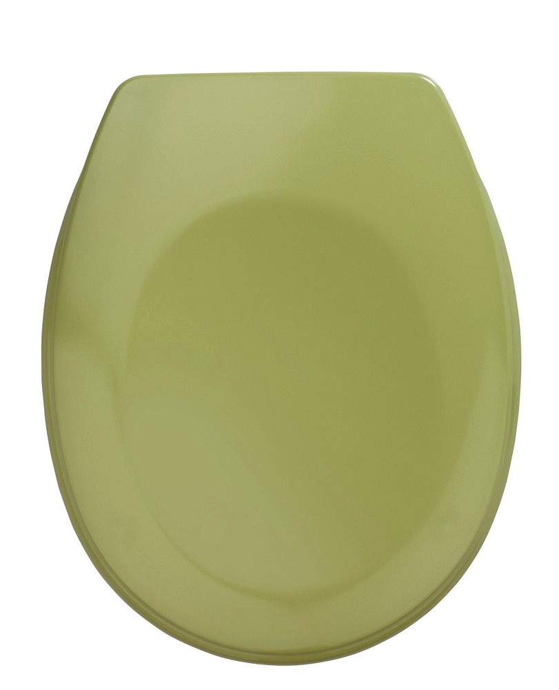 Abattant WC Bergamo vert mousse  fixation réglable en acier inox