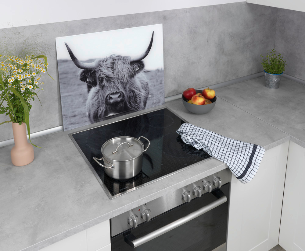 Fond de hotte "Yak", crédence cuisine verre, plaque antiéclaboussures,   Protection contre les éclaboussures pour la cuisinière ou l'évier