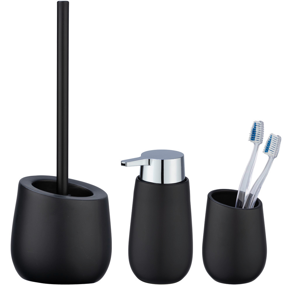 Set d'accessoires de salle de bain Badi Noir  céramique