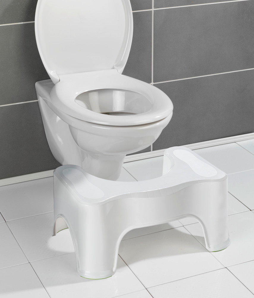 Tabouret pour toilette Secura  pour la position assise accroupie recommandée