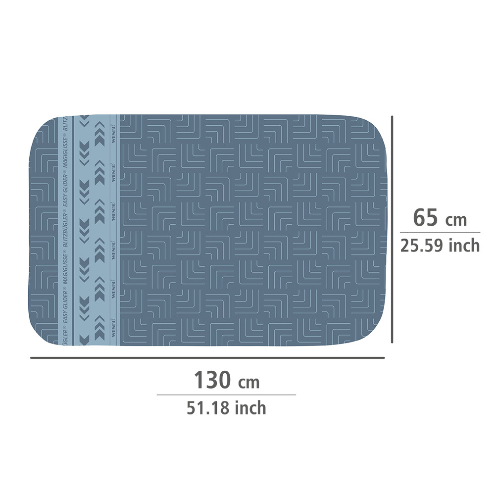 WENKO Nappe de repassage Air Comfort, couverture de repassage, 130x65 cm  avec zone de repassage éclair pour un repassage rapide