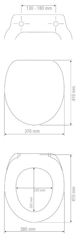 Abattant Prima vert sombre mat  MDF