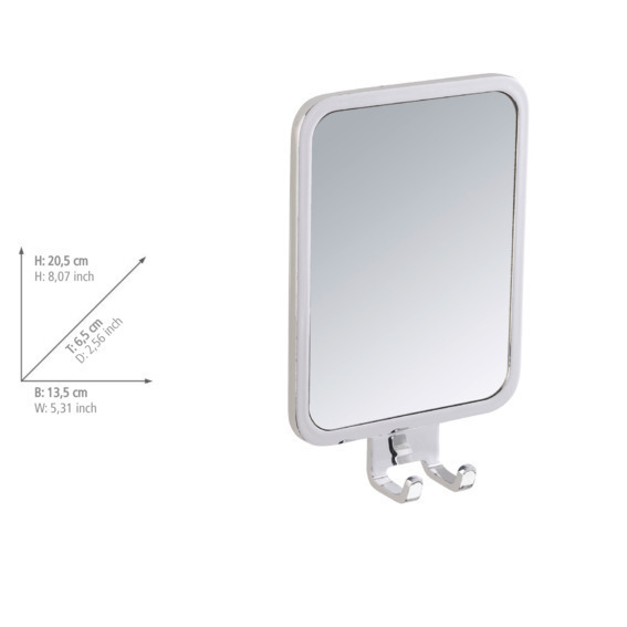 Miroir antibuée en acier inox Premium Plus  