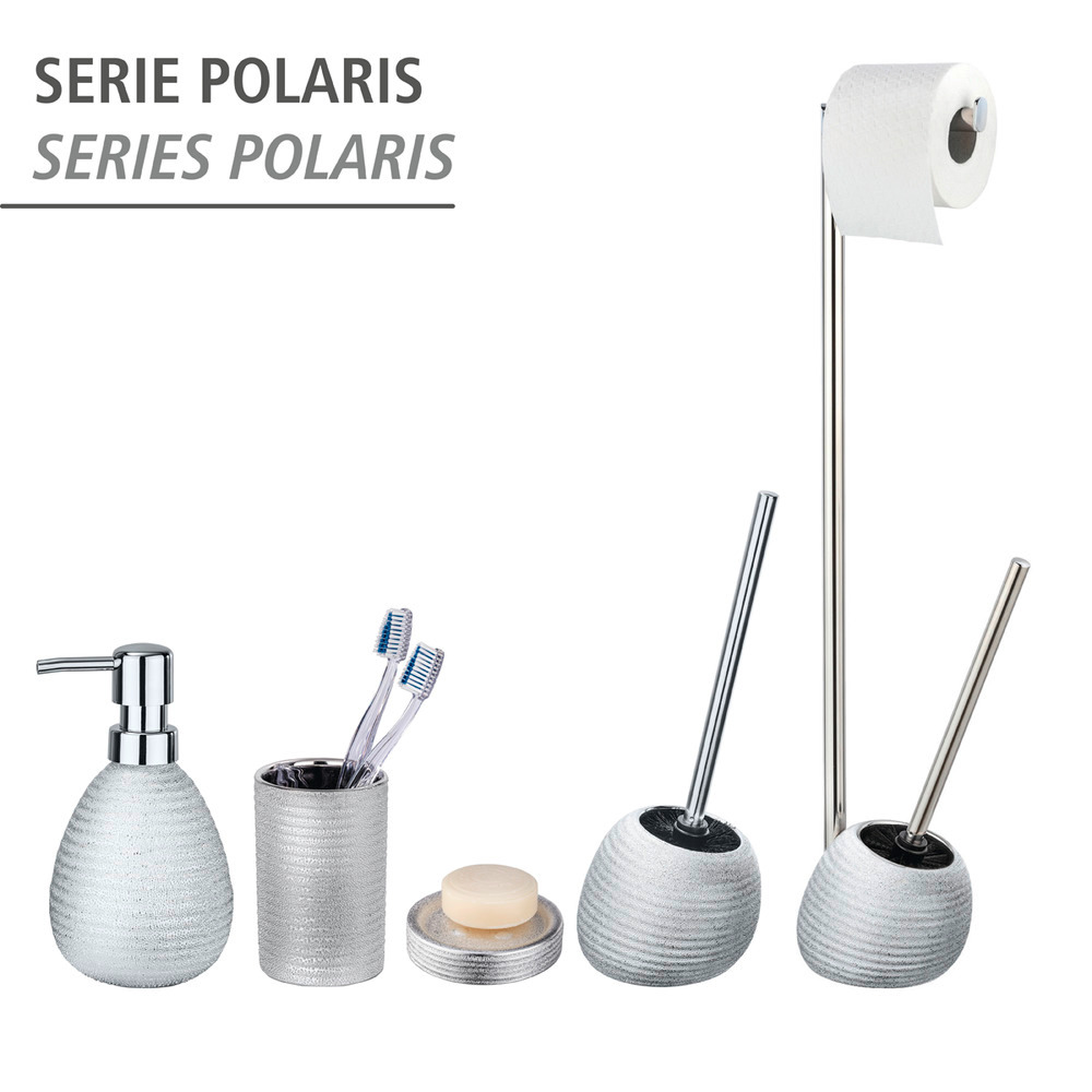 Distributeur de savon Polaris Juwel argent  céramique, 390 ml