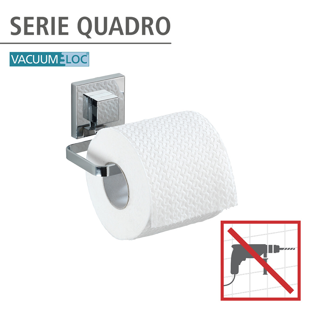 Vacuum-Loc® dérouleur de papier WC en acier inox Quadro  fixer sans percer