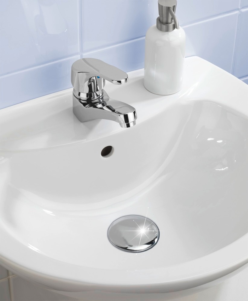 Bonde de lavabo Pluggy chrome  pour tous les écoulements courants dans le commerce