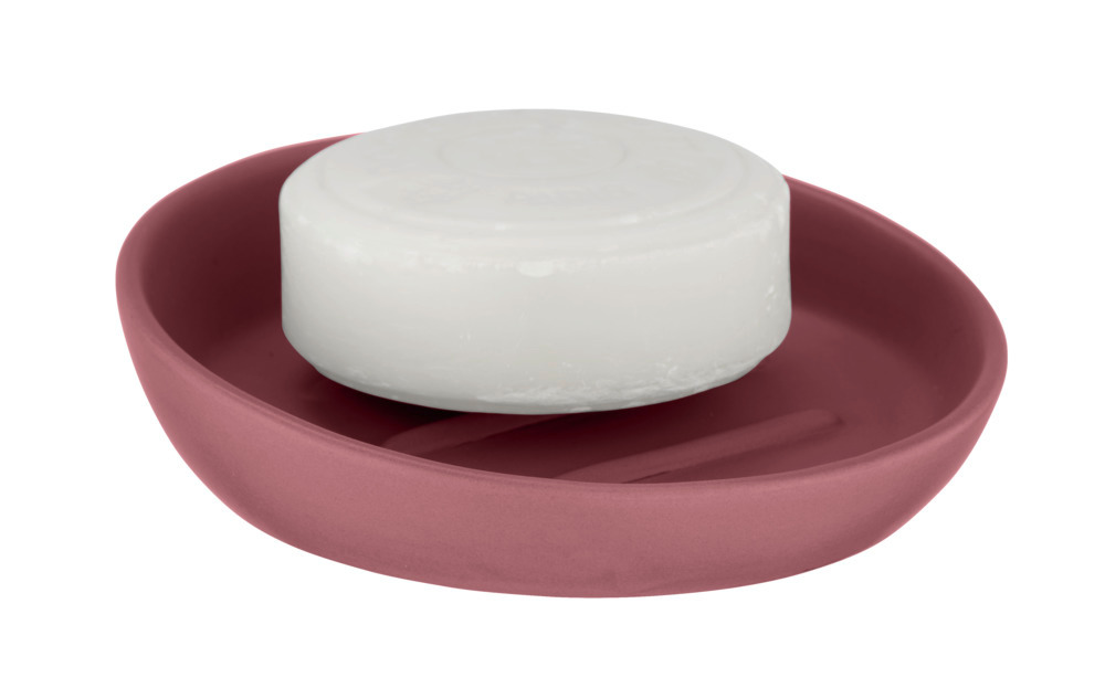 Porte savon Badi rose mat  en céramique