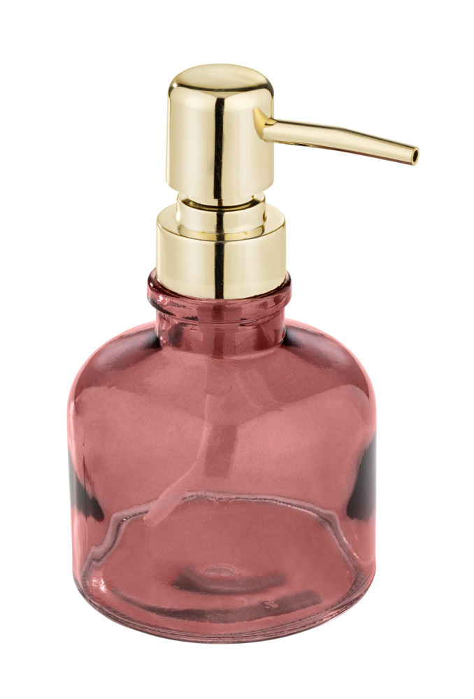 Distributeur savon Atessa, rose  en verre, 200 ml