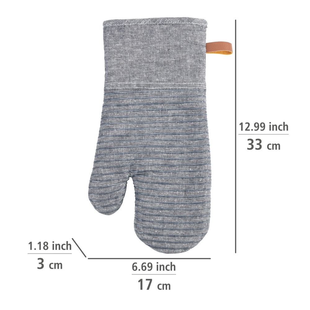 Gants de cuisine Ada Stripes  gris