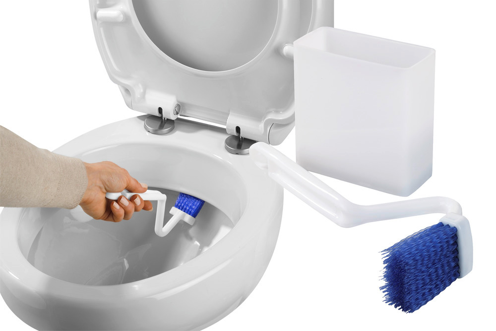 Brosse de nettoyage WC et boîte  brosse de nettoyage de toilette pratique et inclinée