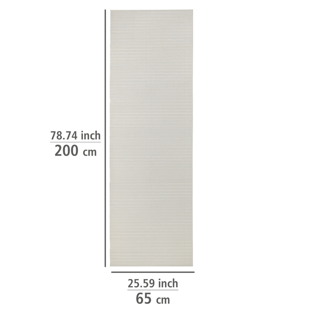 Tapis de bain en mousse souple, 65x200 cm, Uni beige  usage dans toute la maison, antidérapant