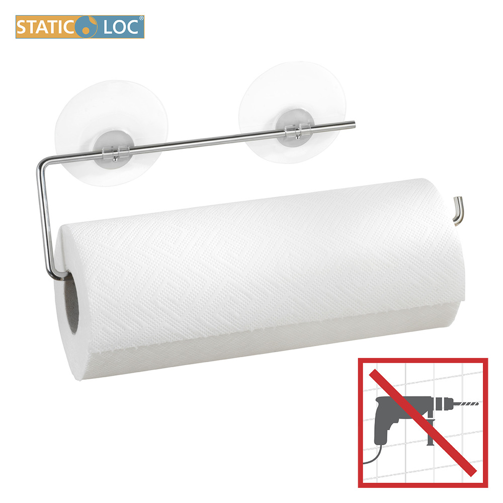 Static-Loc® porte essuie-tout Chrome  fixer sans percer