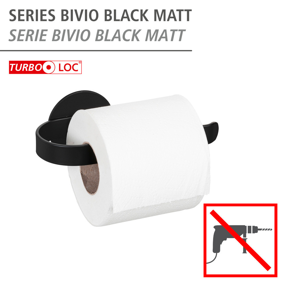 Turbo-Loc® Distributeur de papier toilette Bivio Noir mat  en aluminium