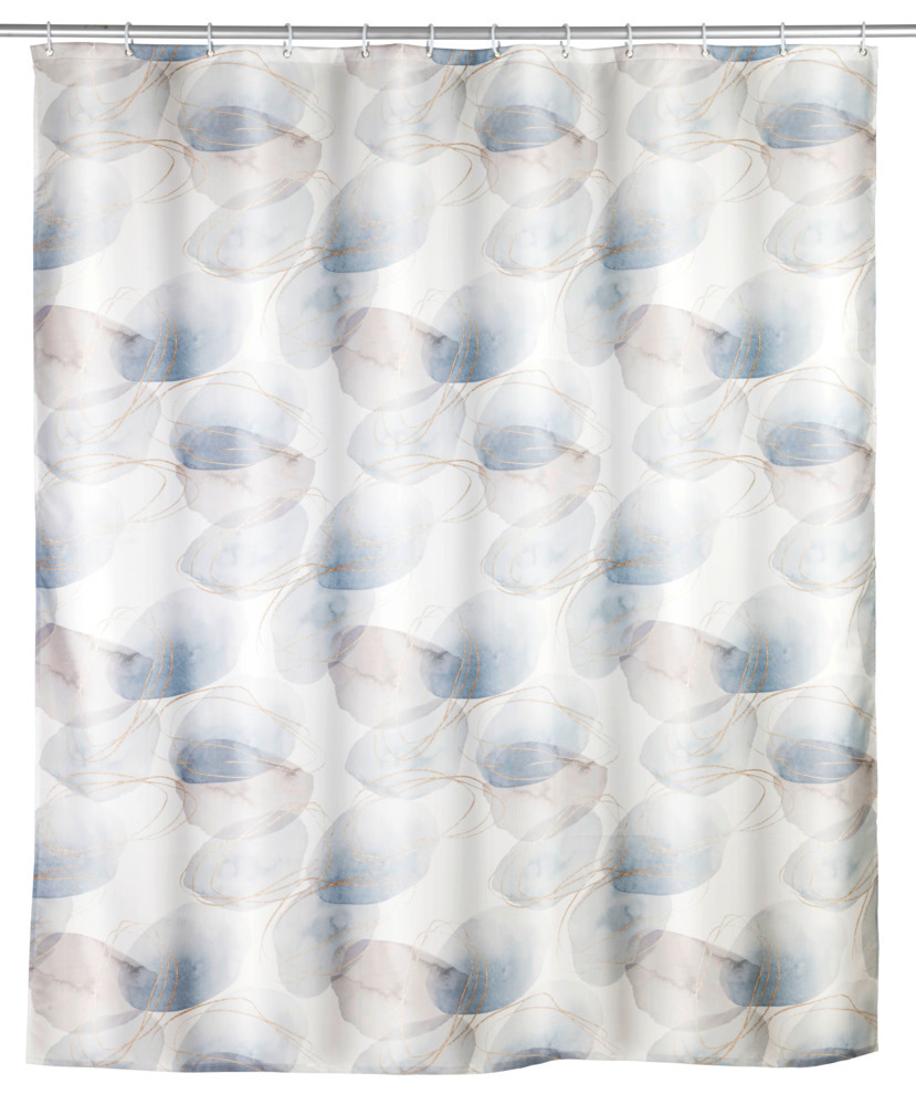 Rideau de douche Navan  Textile (polyester), 180 x 200 cm, hydrofuge, lavable