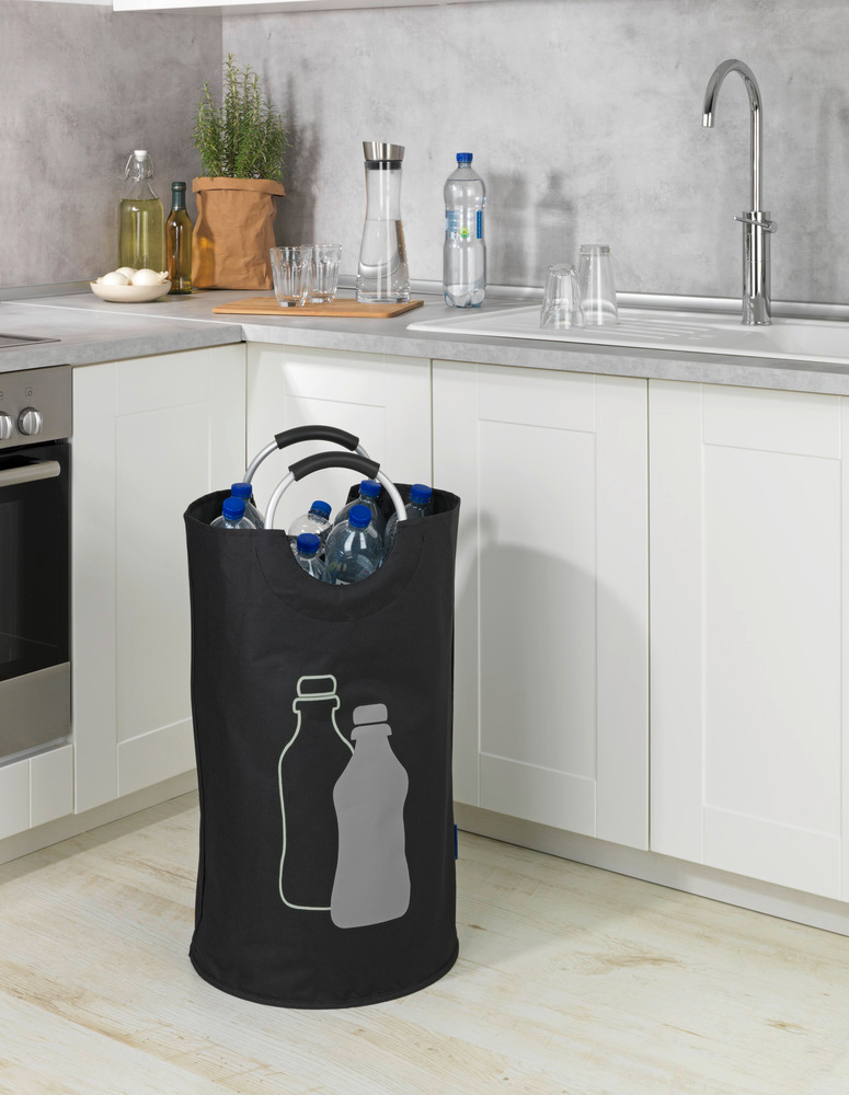 Collecteur de bouteilles Jumbo Noir  Sac multifonction, 69 l