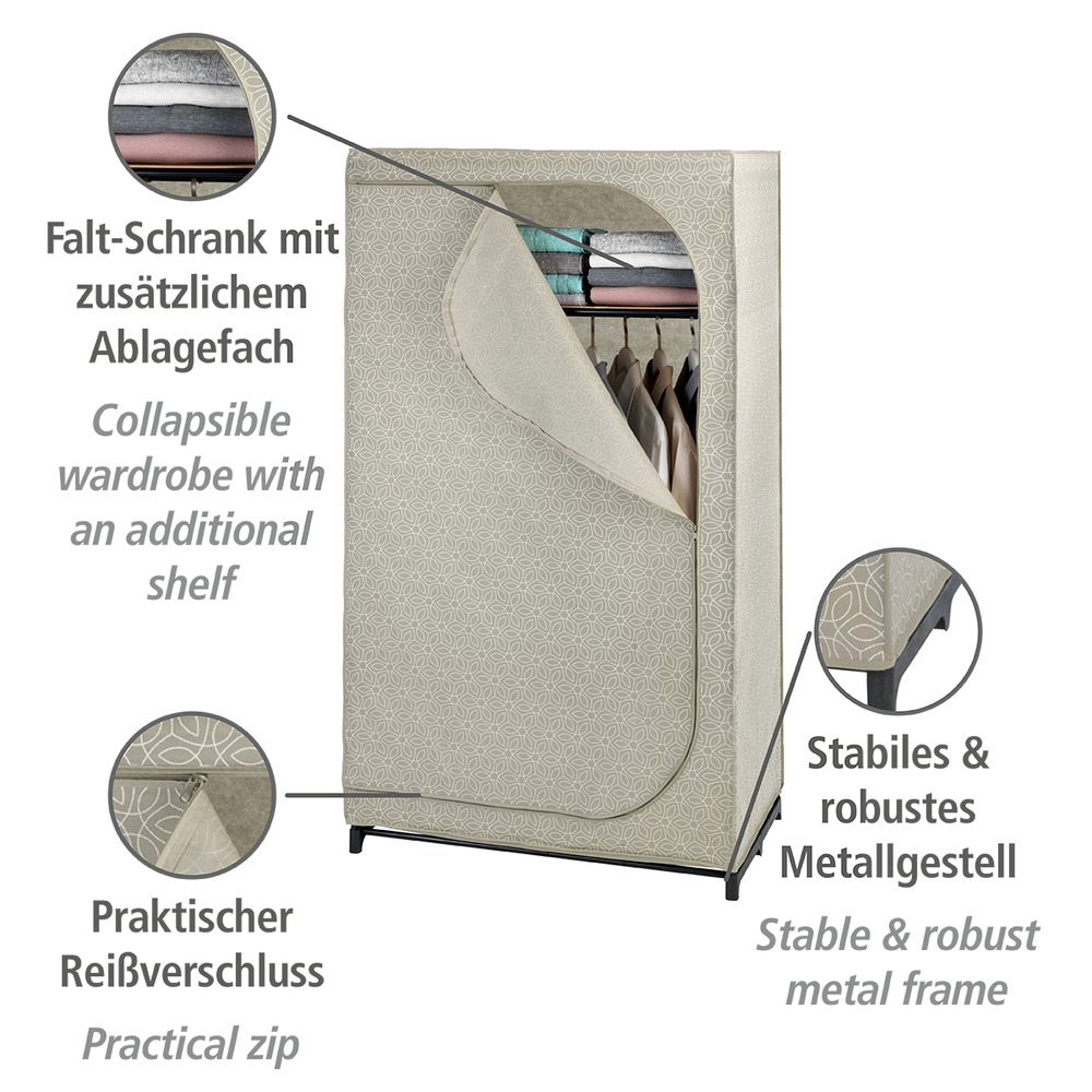 Armoire-penderie avec étagère Balance  Armoire en tissu, armoire pliante