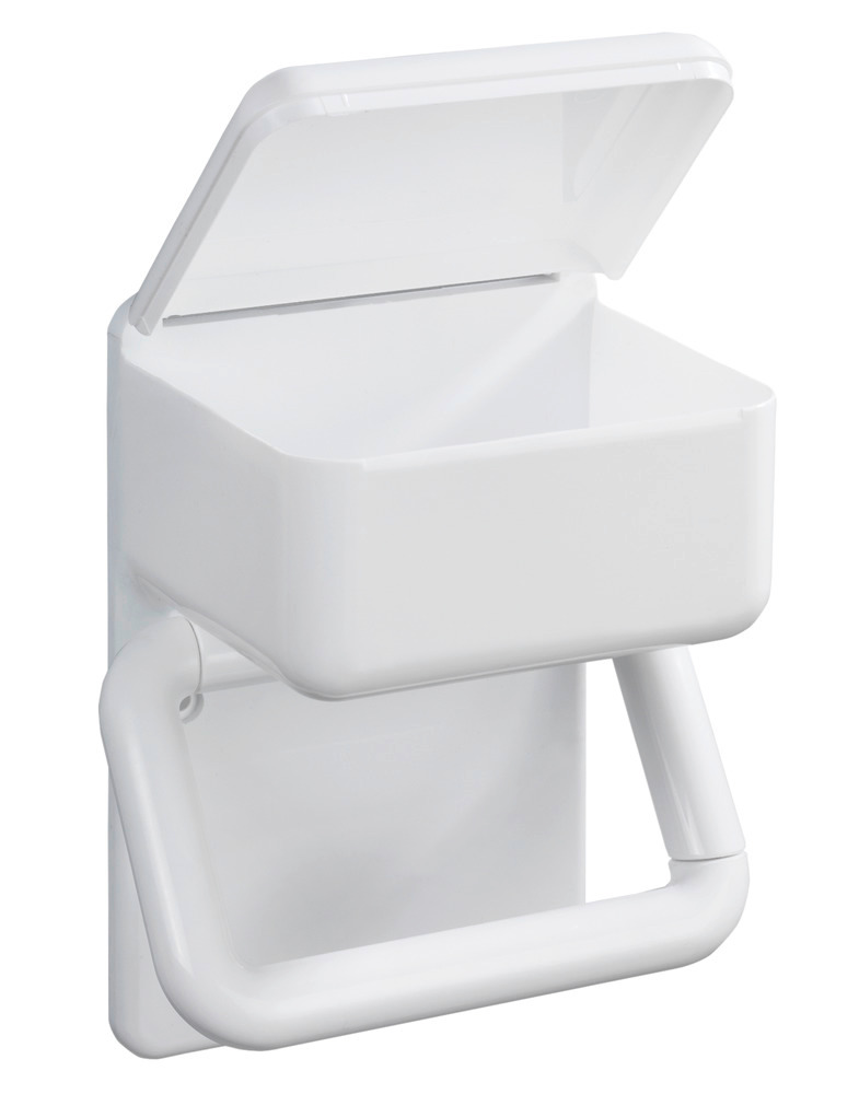 Porte-rouleau WC 2en1  avec rangement pour lingettes humides