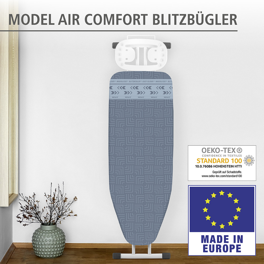 Housse de table à repasser Air Comfort avec zone de repassage magiglisse, taille M  avec zone de repassage éclair pour un repassage rapide