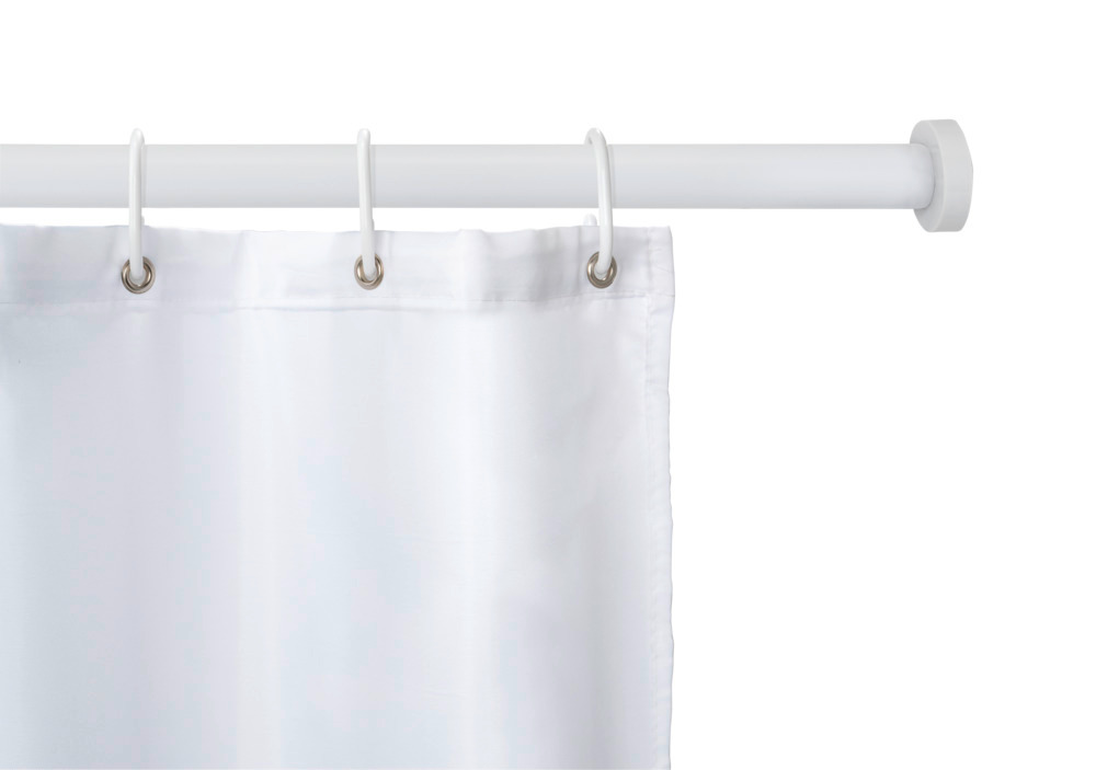 Barre de douche extensible, tringle rideau de douche 100% inox blanc, 110-185 cm  Tringle de douche extensible en aluminium inoxydable