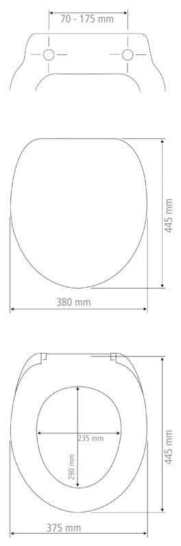 Abattant Shell Heart Duroplast acrylique  abaissement automatique, fixation Fix-Clip hygiénique en acier inox, antibactérien