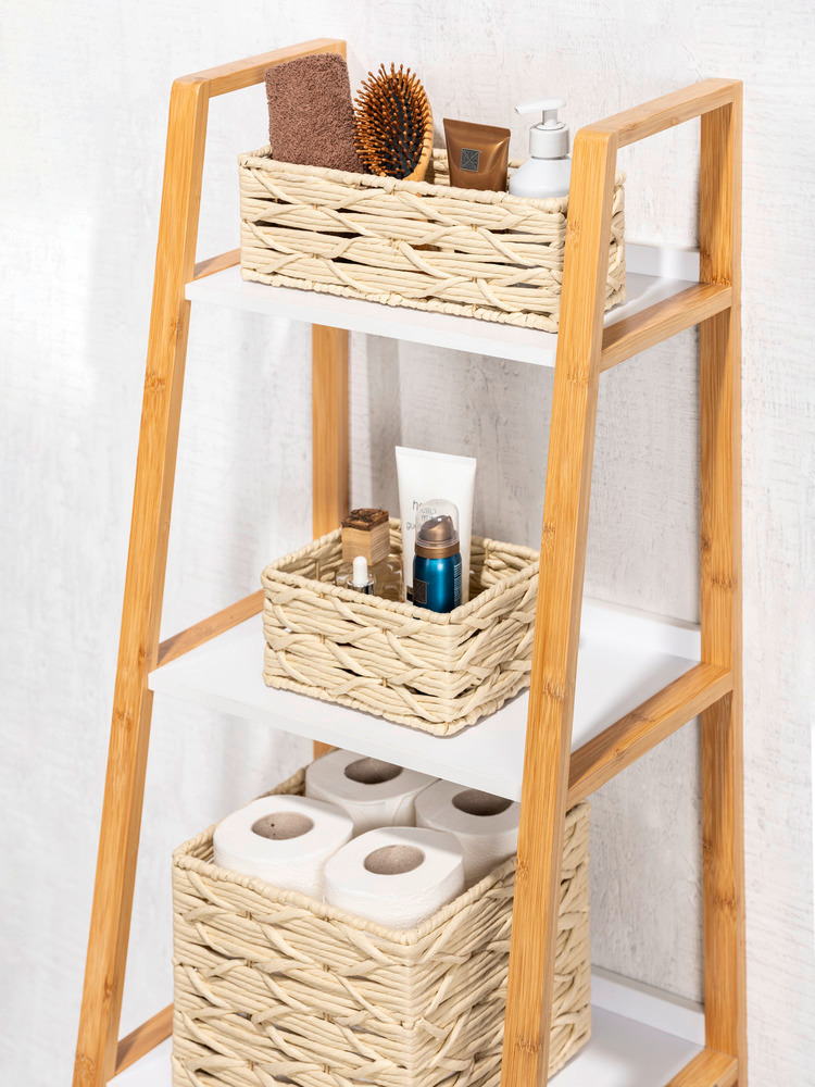 Boîte de rangement Vabriano Beige  en papier tressé de qualité supérieure