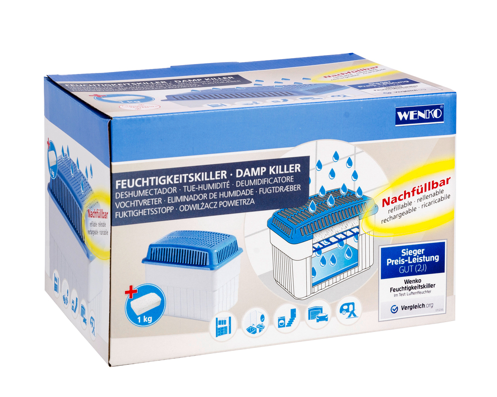 Absorbeur et rechange d'humidité 1kg  Raumentfeuchter