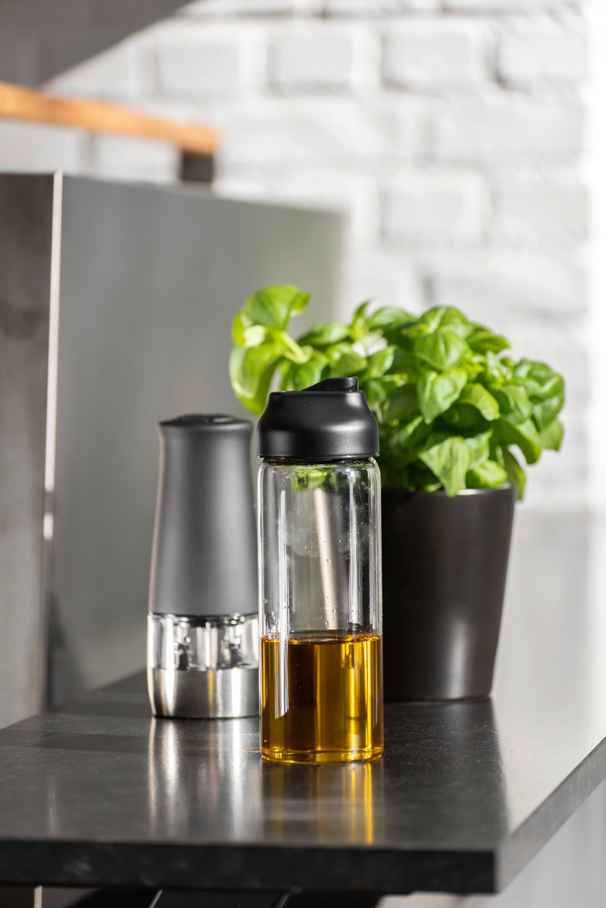 Shaker vinaigrette avec fonction Auto Flip  avec auto-flip pour une fermeture automatique