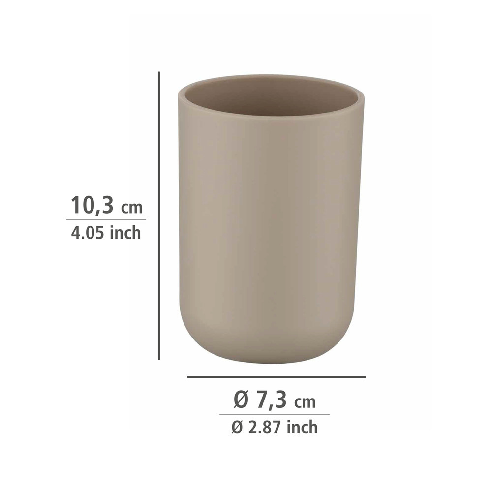 Gobelet Brasil taupe  plastique incassable