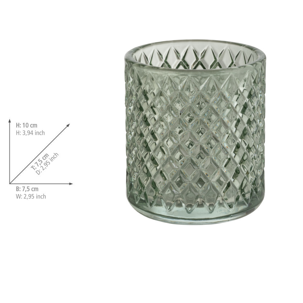 Porte brosse à dents Atessa, menthe  en verre