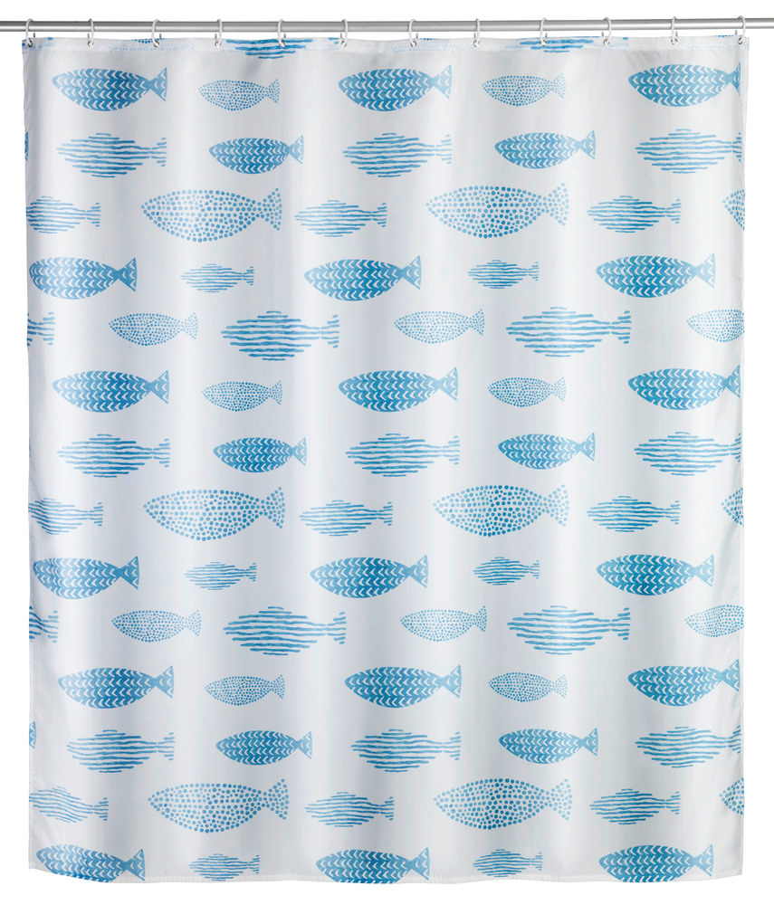 Rideau de douche Aquamarin anti-moisissure  polyester, 180 x 200 cm, lavable